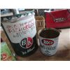 Image 2 : 4 Oil Cans - BA 5 Gal , BA Outboard Motor Oil, ROCO Antifreeze, GM Motor Co Shock Absorber Fluid