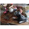 Image 1 : Basketball, Ping Pong Paddles, Basketball Hoop, Ice Skates, & Baseball