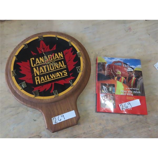 Cdn National Railway Clock 18" x 15"