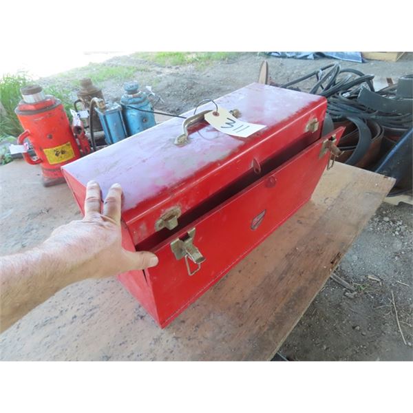 Metal Tool Box - Full, Sockets, Allan Wrenches, Screwdrivers, Wrenches, Wooden Tool Box w Hardware