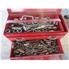 Image 2 : Metal Tool Box - Full, Sockets, Allan Wrenches, Screwdrivers, Wrenches, Wooden Tool Box w Hardware