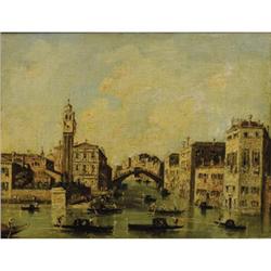 Manner of Francesco Guardi, the Rialto Bridge
