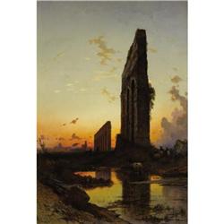 Hermann D. Salomon Corrodi, Sunset by the Ruins