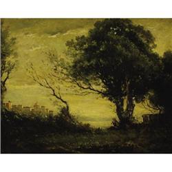 19th Century Continental School Man Playing a