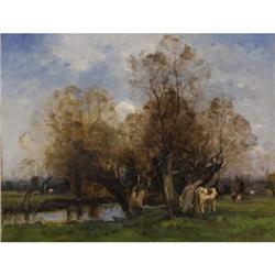 Louis Aime Japy (Swiss, 1840-1916) Cattle