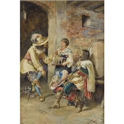 Belisario Gioia (Italian, 1829-1906) The Flirt