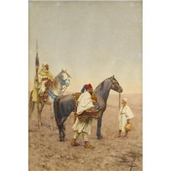 Giulio Rosati (Italian 1858-1917), Stopping