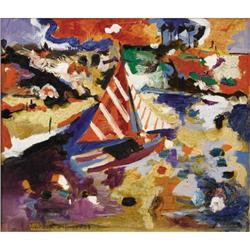 JEAN-PIERRE JOUFFROY (French), Sailboat, 1963