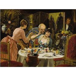 L. DuBois Oil on canvas Chambre Separee