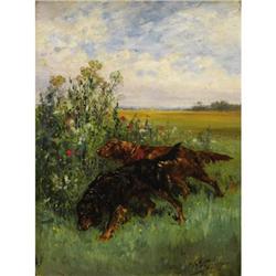 Olivier de Penne (FRENCH, 1831-1897) Pointers in