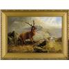Image 4 : Henery Morris Oil on canvas Stag at Stream