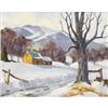 Image 1 : Anthony Thieme Oil on canvasboard Snow Scene