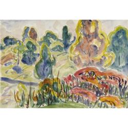 Allen Tucker (American, 1866-1957) Leaves Water