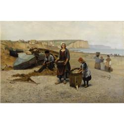 John Henry Dolph (American, 1835-1903) Mending