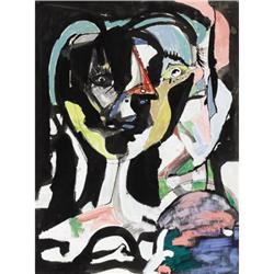 KARL HERMAN BAUMANN, Untitled, abstract portrait