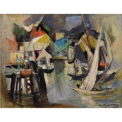 WILLIAM MEYEROWITZ (American), Sailboats