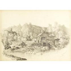 Edward Seager Near Augusta, Maine, 1853 Pencil