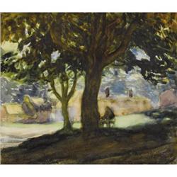 Sir George Clausen (British, 1852-1944) View of