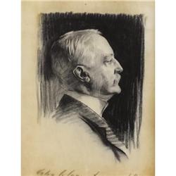 John Singer Sargent Charcoal on paper Portrait