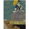 Image 1 : Carl Link Girl with Parasol, Gouache and