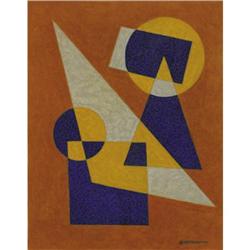 Emil James Bisttram Untitled, 1944 Ecaustic and