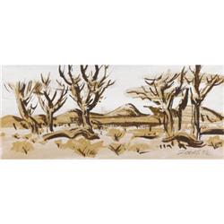 JAMES MILFORD ZORNES (1908 - ),Trees at Hesperia