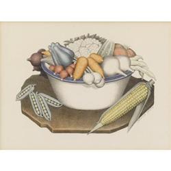GRANT WOOD (American 1892-1942) Vegetables,
