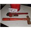 Image 1 : Pipe Wrench 14" and Hammer