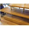 Image 8 : Long Display Table with Bamboo Upright Sections, (11ft Long Overall, 25"D, 35"H)