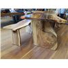 Image 8 : Tall Live-Edge Freeform Hardwood Table & Bench by Ben Wilkinson (table 91" long, 29"w, 36"H)