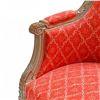 Image 3 : Louis XV Style Upholstered Wing Chair and Ottoman
