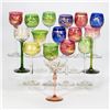Image 1 : Collection of Colored Glass Stemware