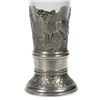 Image 3 : Set of Three Pewter and Glass Champagne Flutes