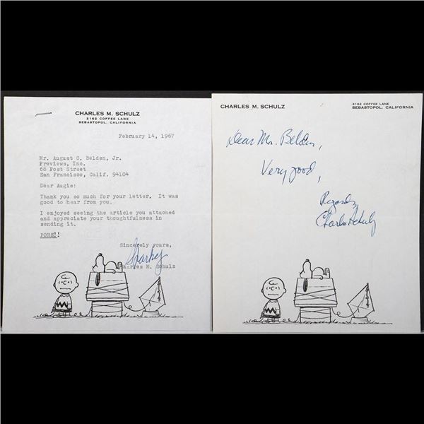 Charles M. Schulz Autographed Letter