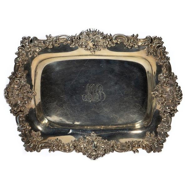 Sterling Rococo Design Tray