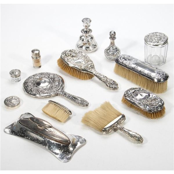 Art Nouveau Sterling Dressing Table Articles