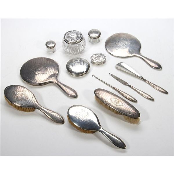 Edwardian Sterling Dressing Table Articles