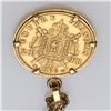 Image 3 : Gold coin and gold pendant with chain