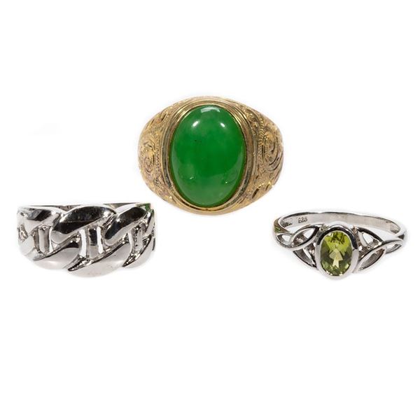 Collection of 3 silver rings