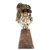 Image 1 : Silvered Bust of Aztec Warrior
