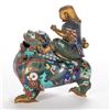 Image 5 : 19th Centry Asian Cloisonne Figural Vessel.