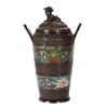 Image 1 : 19th Century Chinese Bronze and Cloisonne Enamel Urn