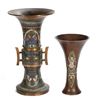 Image 1 : Two 19th Century Chinese Cloisonne Gu Form Vessels