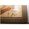 Image 2 : ROSS MINOR RIP (MINOR RANCH) WILDLIFE FRAMED WOOD BURNING