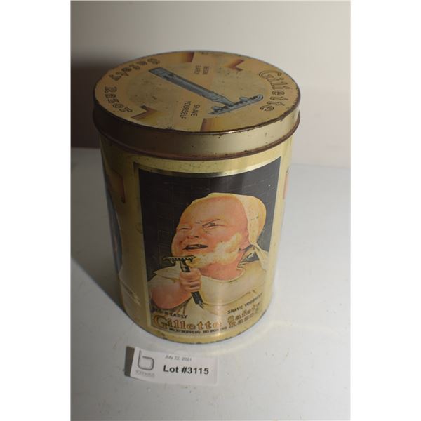 ANTIQUE GILLETTE SHAVING TIN CHEINCO LITHO RAZOR