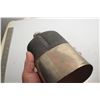 Image 2 : ANTIQUE PEWTER LEATHER AND GLASS LIQUOR FLASK