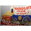 Image 2 : ANTIQUE STEEL HAROLDS CASINO RENO LICENSE PLATE TOPPER