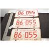 Image 1 : SASKATCHEWAN LICENSE PLATES SET..............1973/75 SAME SERIAL NUMBER