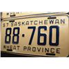 Image 2 : SASKATCHEWAN LICENSE PLATES SET..............1957