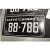 Image 2 : SASKATCHEWAN LICENSE PLATES SET..............1960